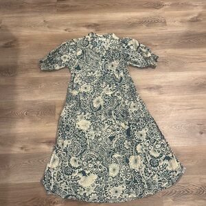 Umgee Green Puff Sleeve Sundress